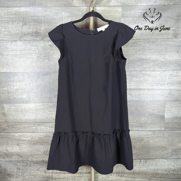 Loft Petite Ruffle Cap Sleeve Mini Dress Size SP - Picture 1 of 7